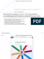 Marketing Plan Template - 40 Page MS Word Template and 10 Excel Spreadsheets