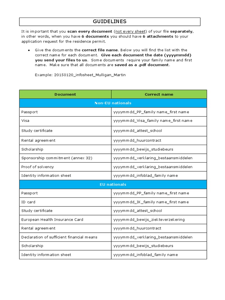 Guidelines You Send Your Files To Us. Some Documents Require Your