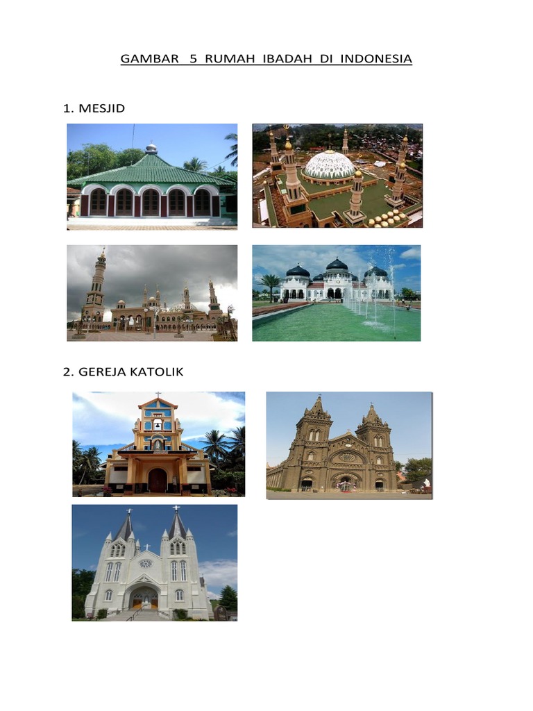GAMBAR 5 RUMAH  IBADAH  DI  INDONESIA  docx