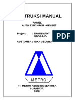 Manual Instruction Panel (Auto Syncrone Genset) TRANSMART SIDOARDJO