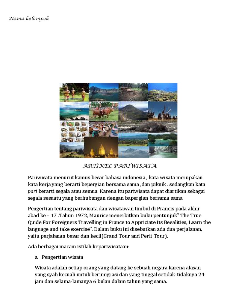 Contoh Artikel Tentang Tempat Wisata Di Indonesia | Tempat Wisata Indonesia