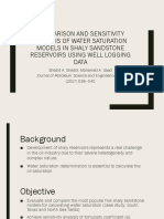 Comparison and Sensitivity Analysis of Water Saturation