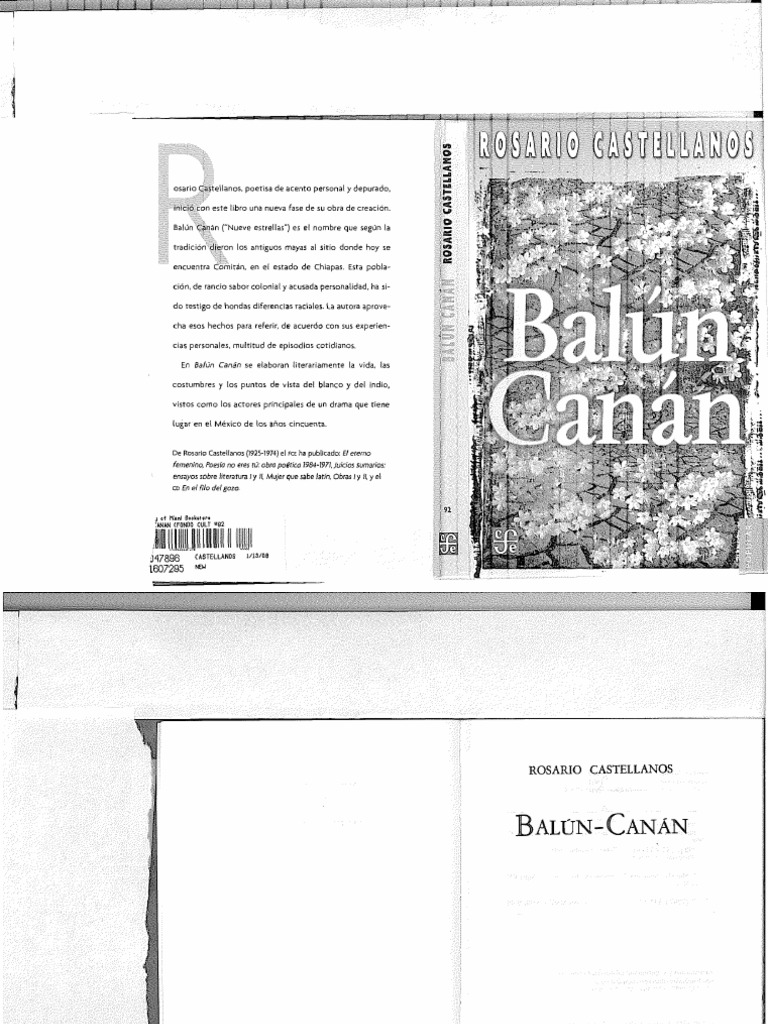 Balun Canan Rosario Castellanos PDF PDF