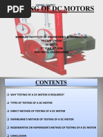 Testing of DC Motor
