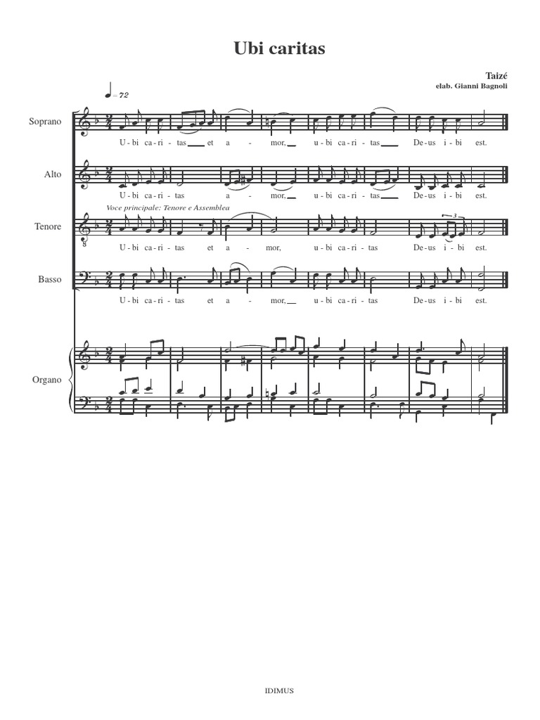 Ubi Caritas Taizé Noten | Ubi Caritas Sheet Music – NYMWL