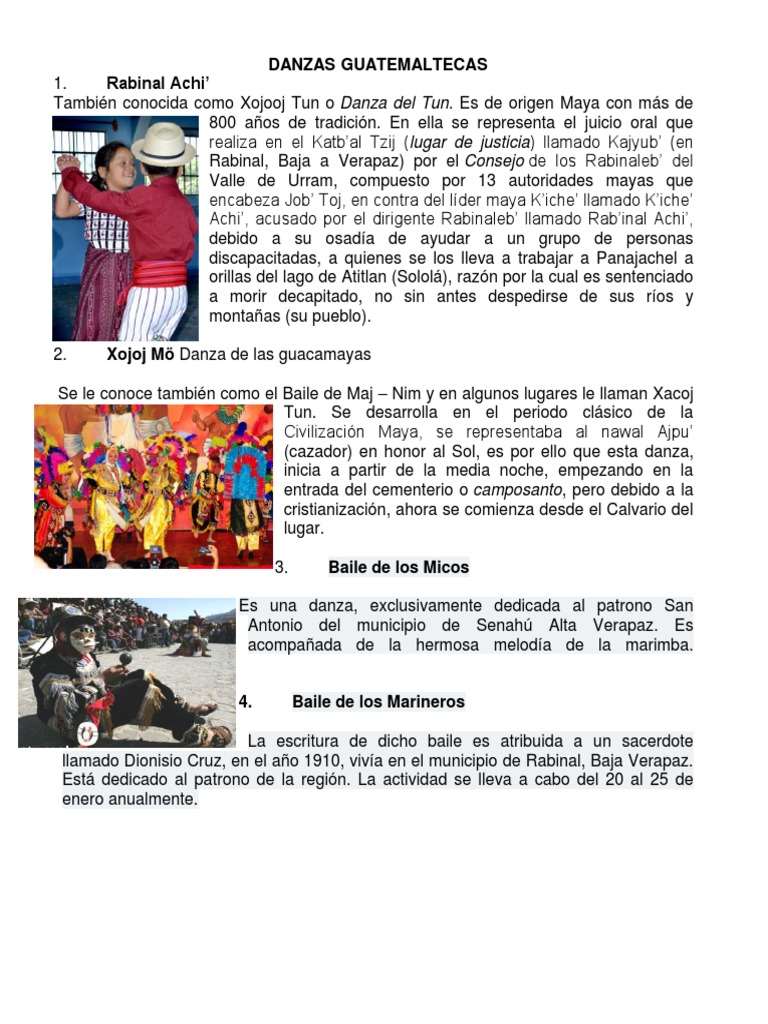 20 Danzas Guatemaltecas | PDF | Historia