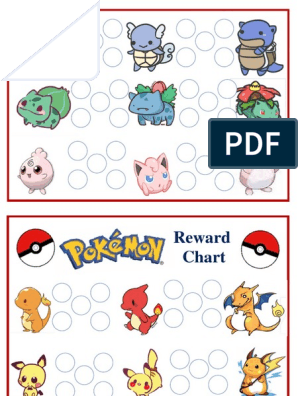 PIKACHU pokemon REWARD CHART free stars & pen 3 Sizes Magnetic option 