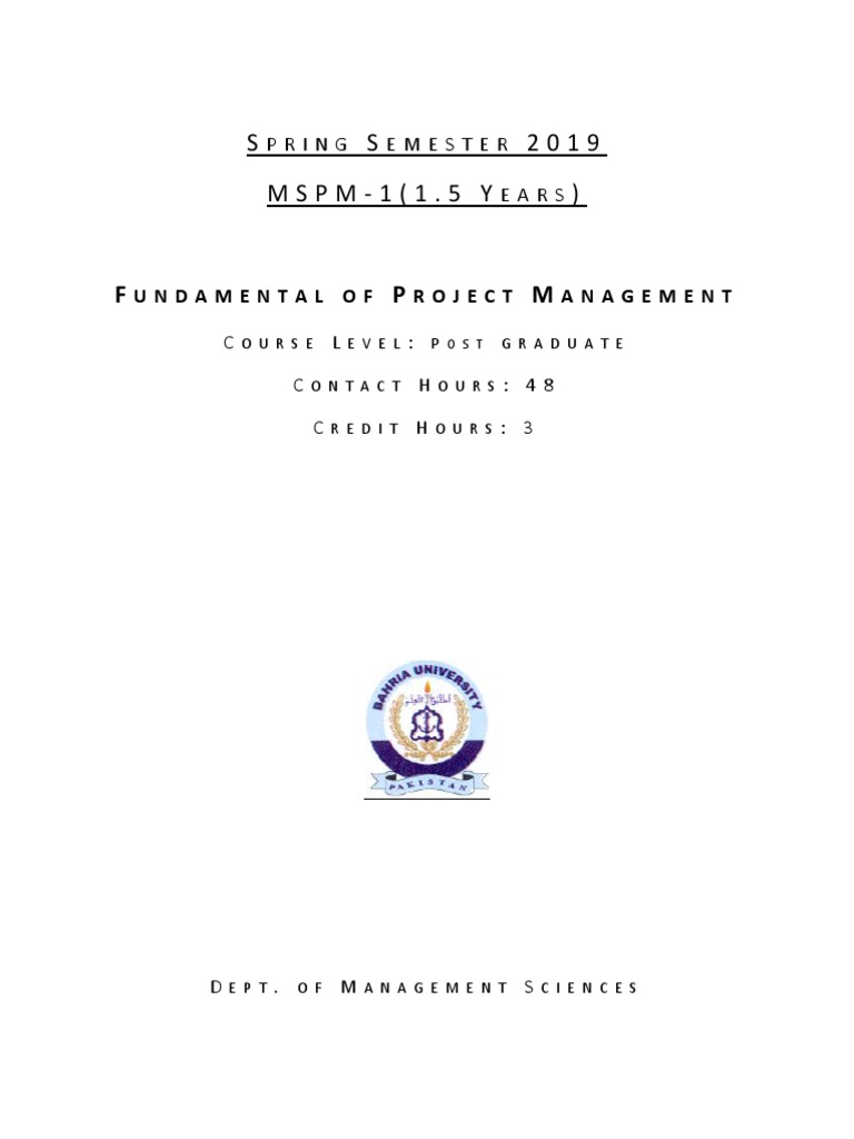 Project Management Fundamentals Course | PDF | Risk Management ...