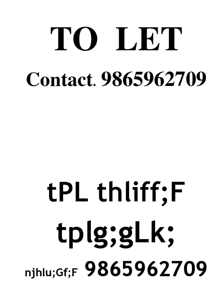 To Let | PDF