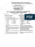 NTSE StateLevelTest2015 PDF