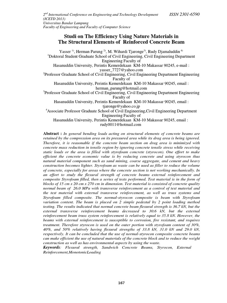 Studi On The Efficiency Using Nature Materials in The Structural