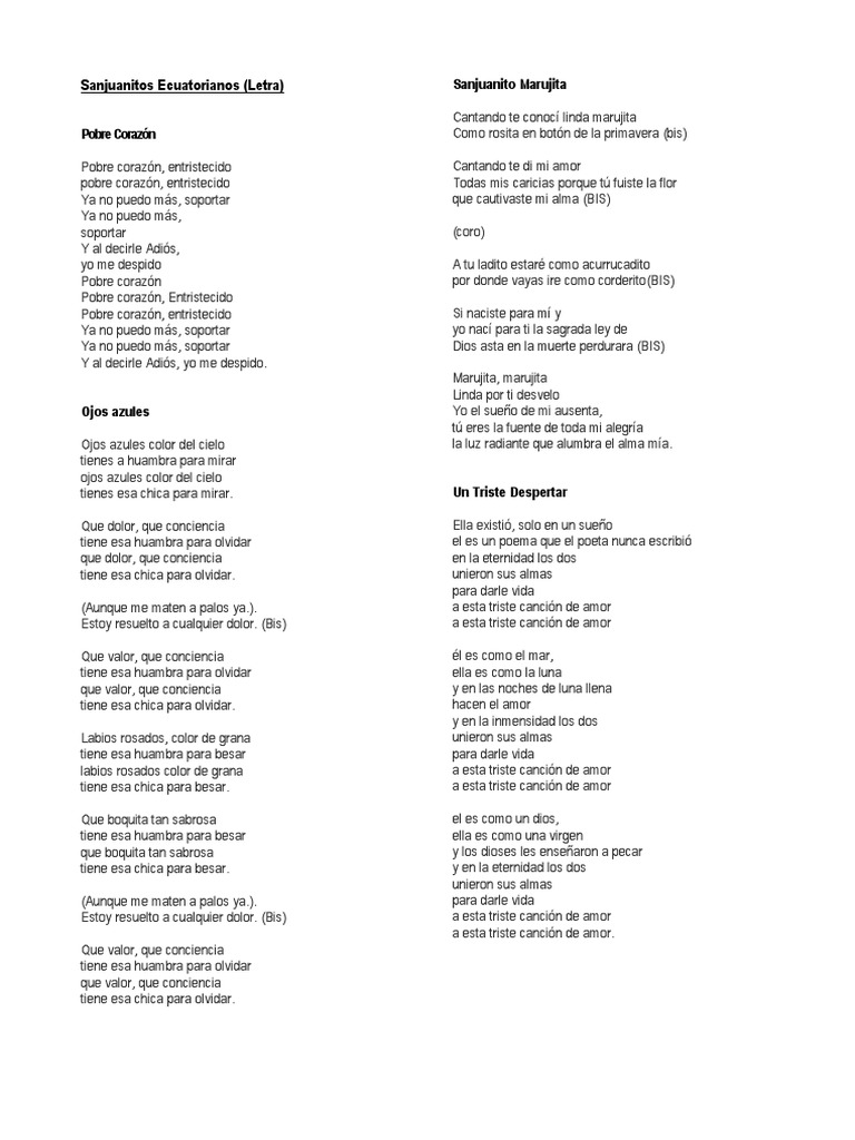 Sanjuanitos Ecuatorianos Amor Religión y creencia