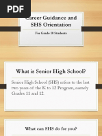 Career Guidance and SHS Orientation