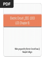 Electric Circuit I - EEC-1003 LO3 (Chapter 8) : Slides Prepared by Electric Circuit Team at Sharjah Colleges