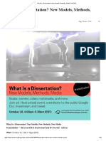 What Is A Dissertation - New Models, Methods, Media - HASTAC PDF