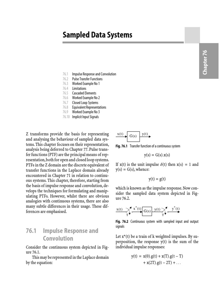 Understanding Sampled Data Systems | PDF | Control Theory | Convolution