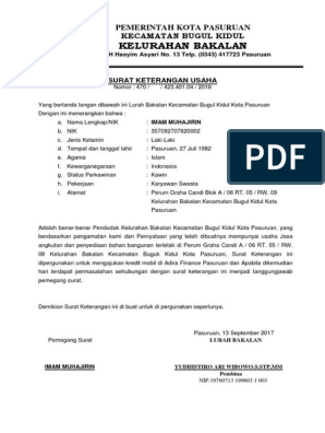 Surat Keterangan Usahadocx