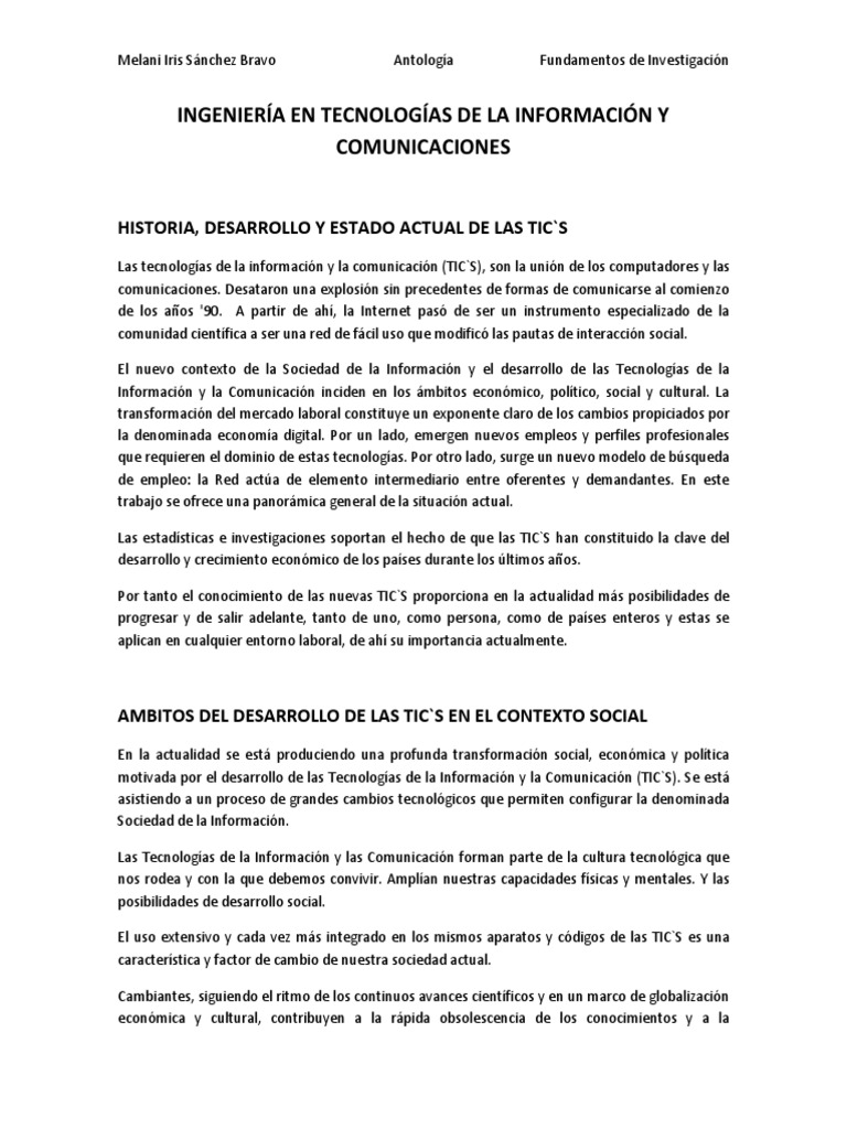 Ingenieria en Tecnologias de La Informac | PDF | Tecnología de ...