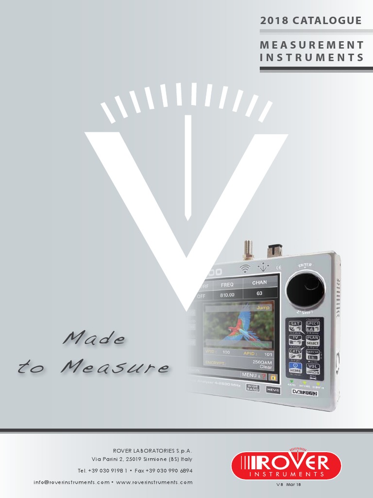 Rover Instruments 2018 Catalogue | PDF | Cable Television | Television