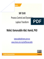 Mohd. Kamaruddin Abd. Hamid, PHD: Process Control and Dynamics: Process Control and Dynamics: Laplace Transform