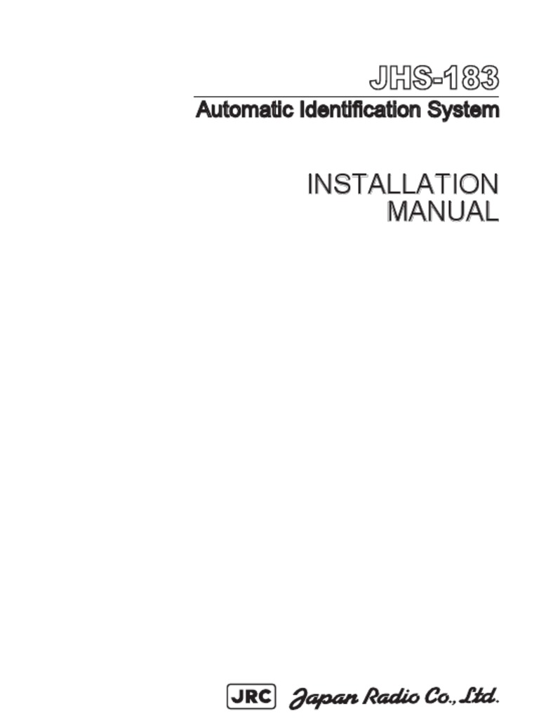 JHS-183 AIS Installation Manual | PDF | Cardiopulmonary