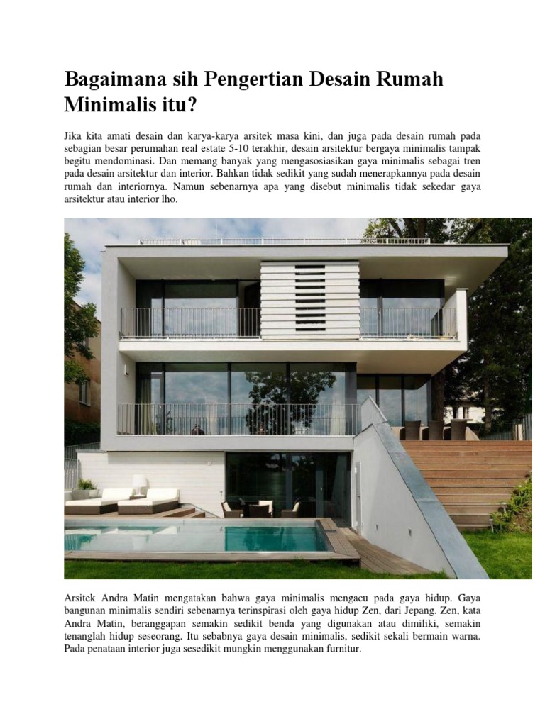  Pengertian  Desain  Interior  Rumah Minimalis 