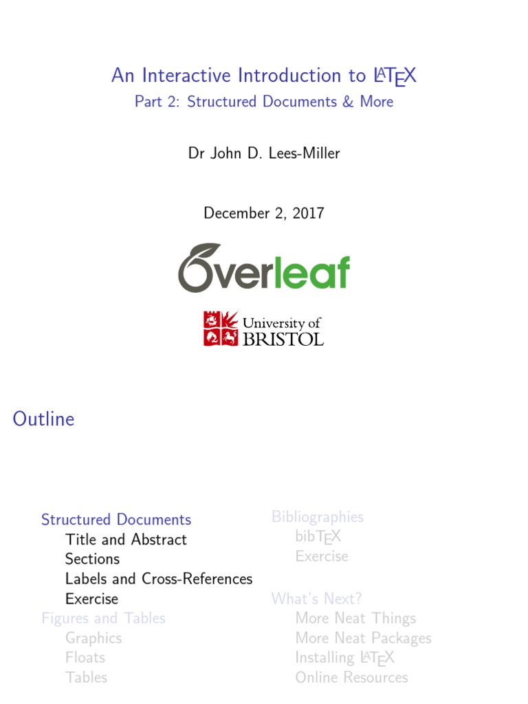 Structured Documents in LaTeX | PDF | Computing | Software