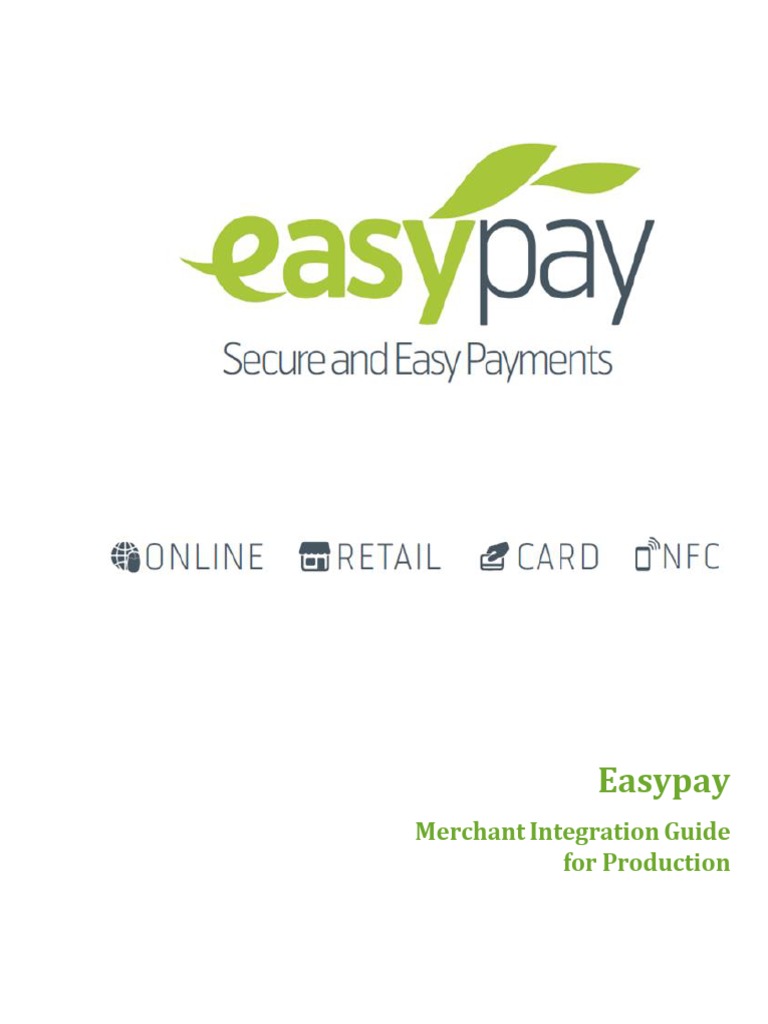 Easypay Merchant Integration Guide | PDF | Point Of Sale | Online Shopping