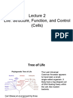 Lecture 2 - Life Structure, Function and Control - Cells PDF