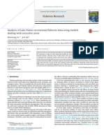 Analysis of Lake Huron Recreational Fisheries Data Using Models Dealing With Excessive Zeros