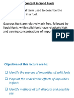 Lecture 5 - Ash Content in Soilid Fuels