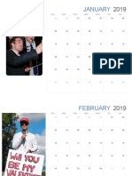 Will Witt 2019 Calendar