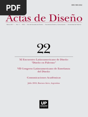 Actas De Diseno N22 Pdf Universidad America Latina