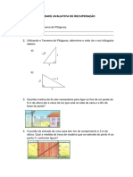 Atividade Avaliativa de Recuperação-Geometria