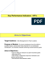 Key Performance Indicators - KPI's