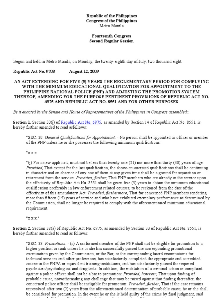Republic Act No. 9708 | PDF