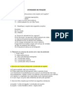 Atividades de Fixação - Estrutura Morfossintática Da Língua Portuguesa