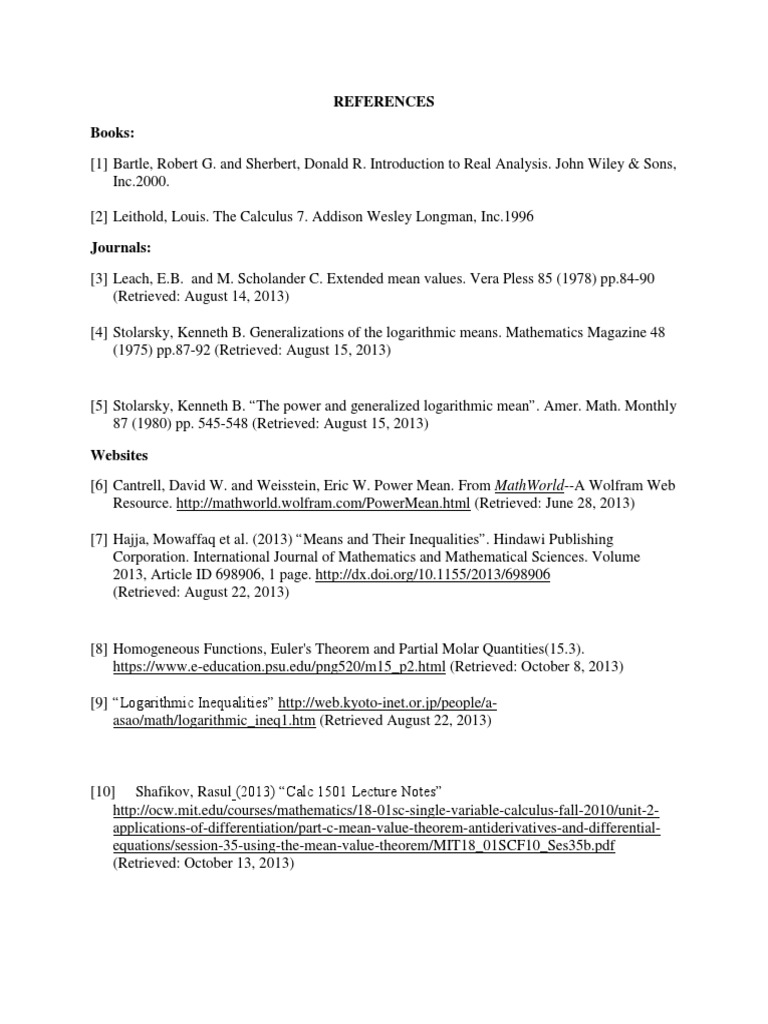 Essential References for Real Analysis | PDF
