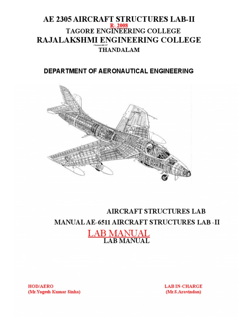 Aircraft Structures Lab Manual PDF Strength Of Materials Bending
