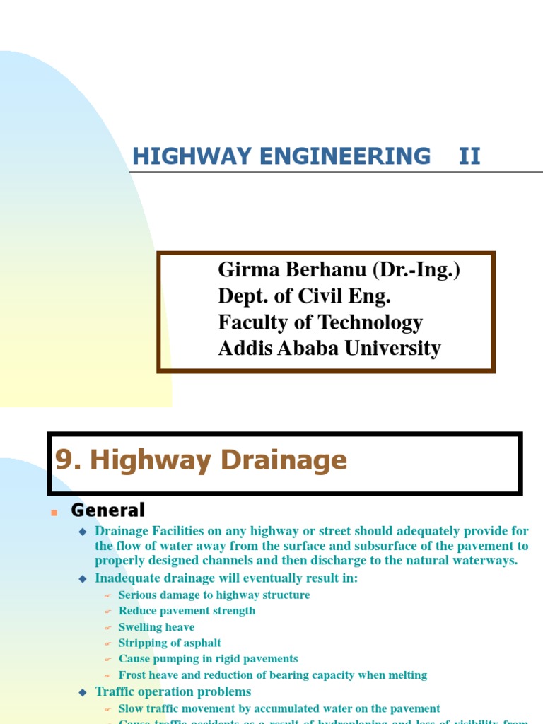 Highway Drainage Systems Overview | PDF | Flood | Drainage Basin