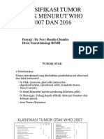 Klasifikasi Tumor Otak Menurut WHO 2007 dan 2016