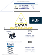 Renta de Plataforma de Tijera - CAYAM Maquinaria