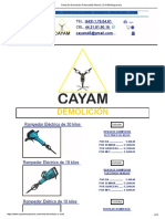 Renta de Demoledor Rotomartillo Morelia - CAYAM Maquinaria