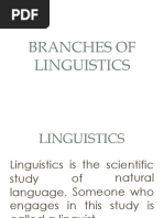 Branches of Linguistics