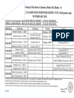 Time Table for Atkt Exam