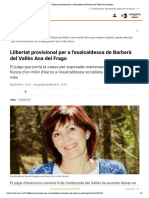 Llibertat Provisional Per A L'exalcaldessa de Barberà Del Vallès Ana Del Frago