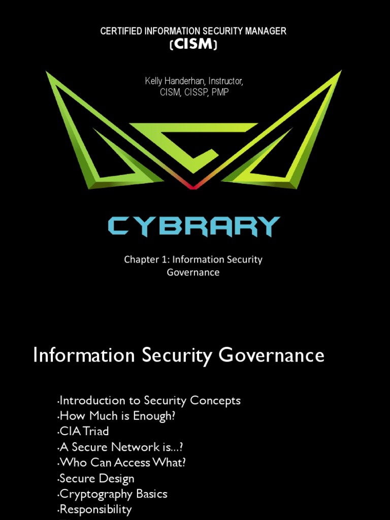 Chapter 1 Information Security Governance Final | PDF | Public Key ...