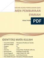 Manajemen Pembiayaan Syariah (Sap)