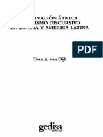 Van Dijk Teun a - Dominacion Etnica Y Racismo Discursivo en España Y America Latina