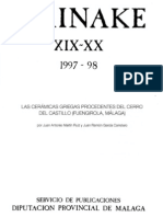 Las cerámicas griegas procedentes del Cerro del Castillo (Fuengirola, Málaga).